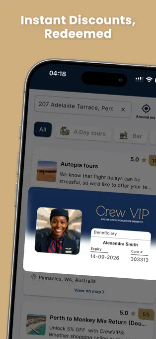 CrewVIP — Member card
